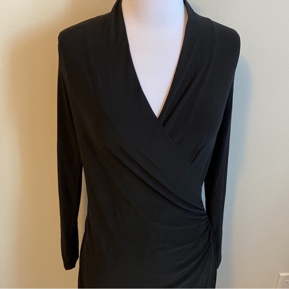 NORMA KAMALI Long Sleeve Modern Side Drape Dress in Pewter size XS - Picture 8 of 9